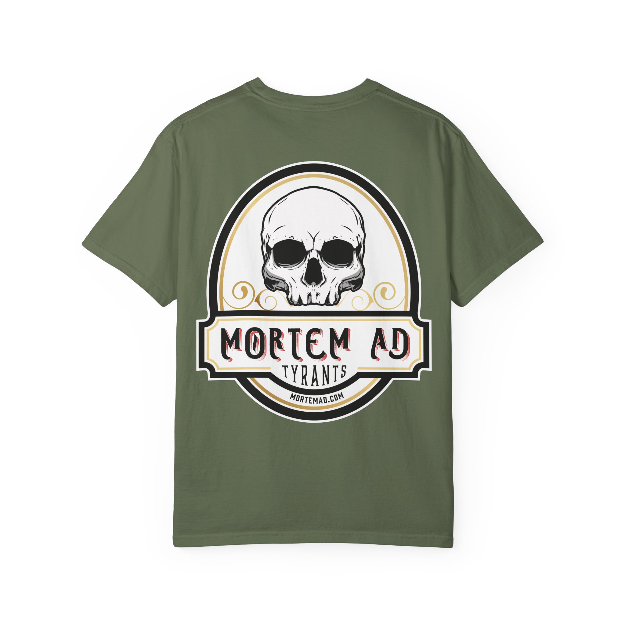 Skull Emblem T-Shirt — Mortem Ad Tyrants Graphic Tee - Image 18
