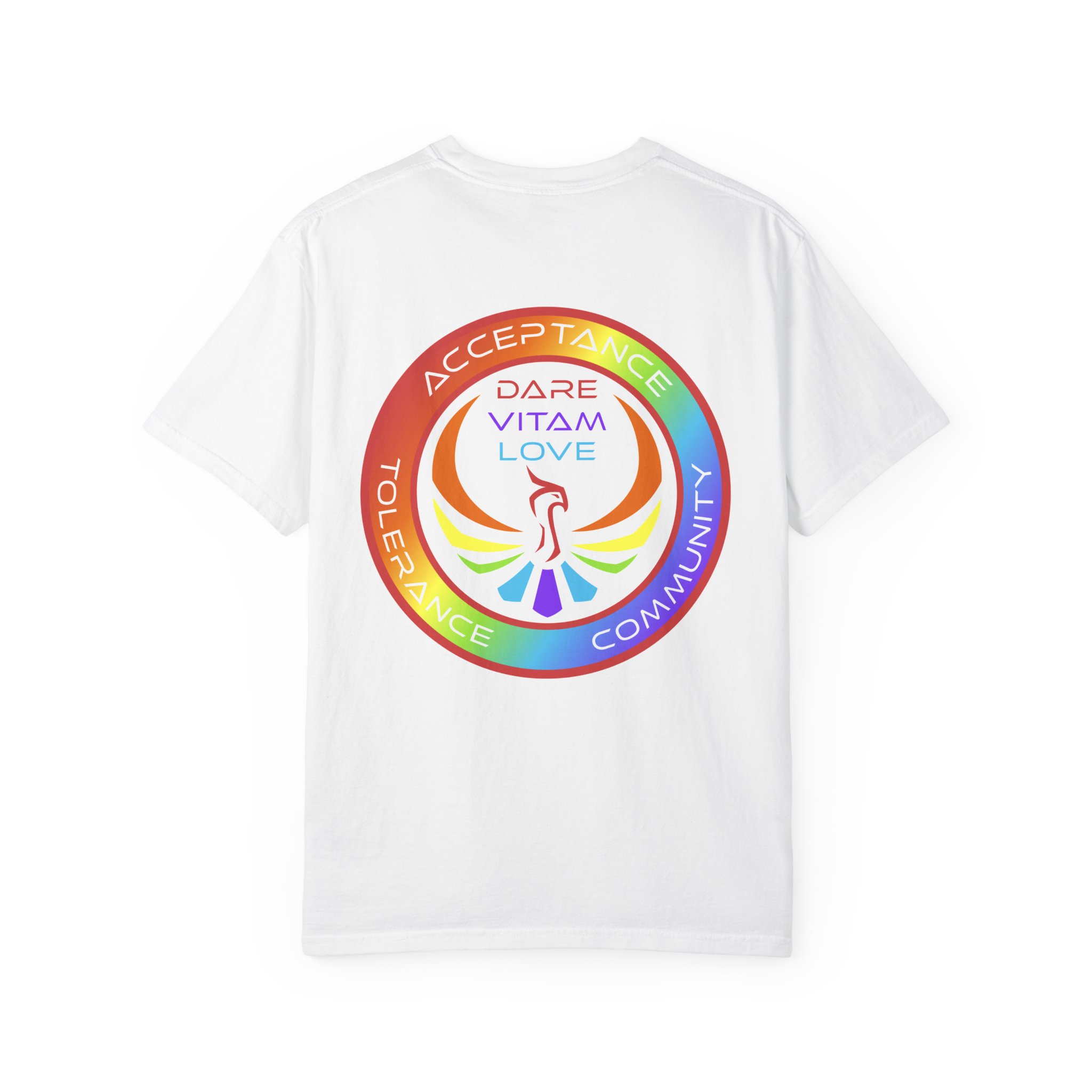 Acceptance & Community Rainbow T-Shirt — "Dare Vitam Love" Pride Tee - Image 2