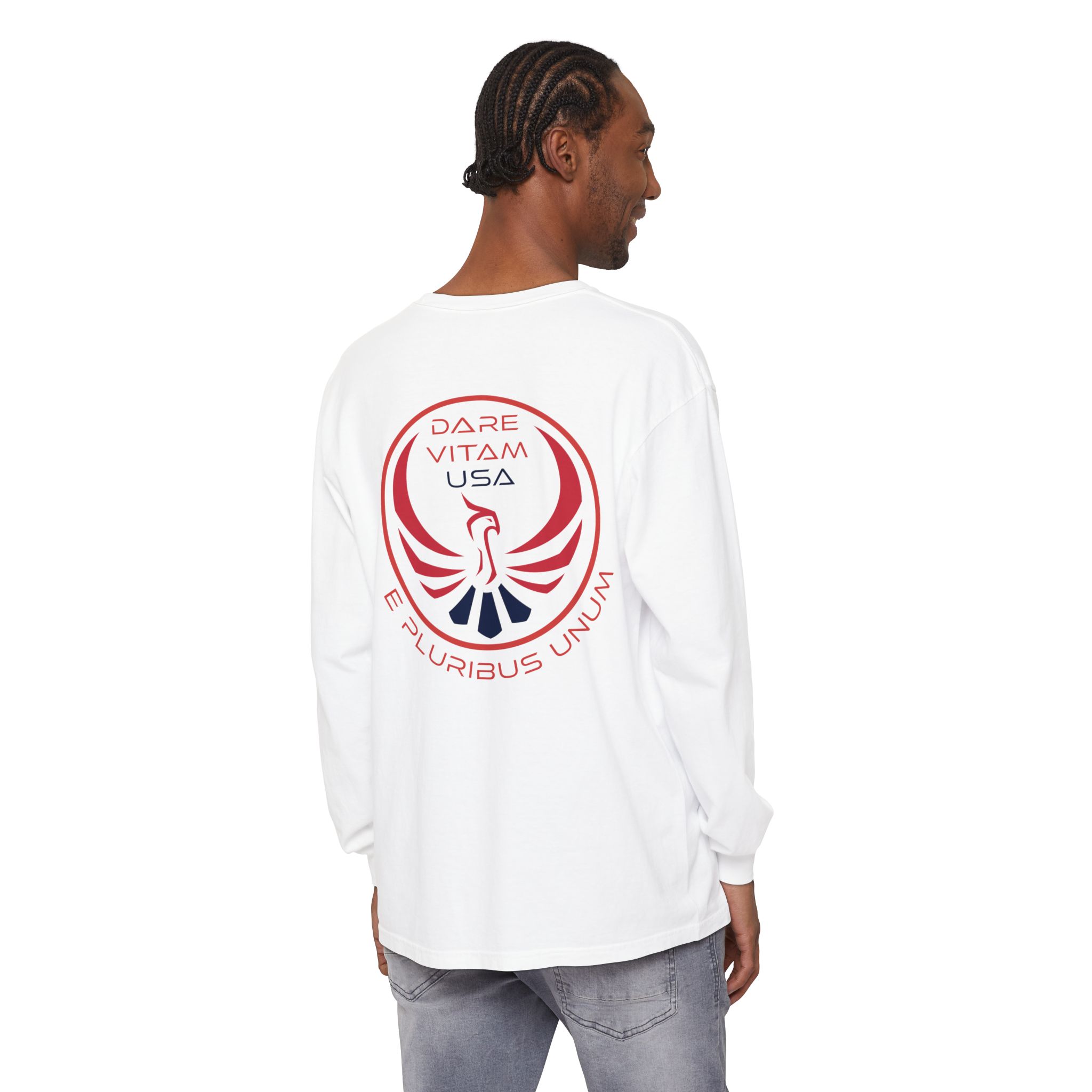 Dare Vitam USA E Pluribus Unum "Out of Many, One" Long Sleeve Tee - Image 4