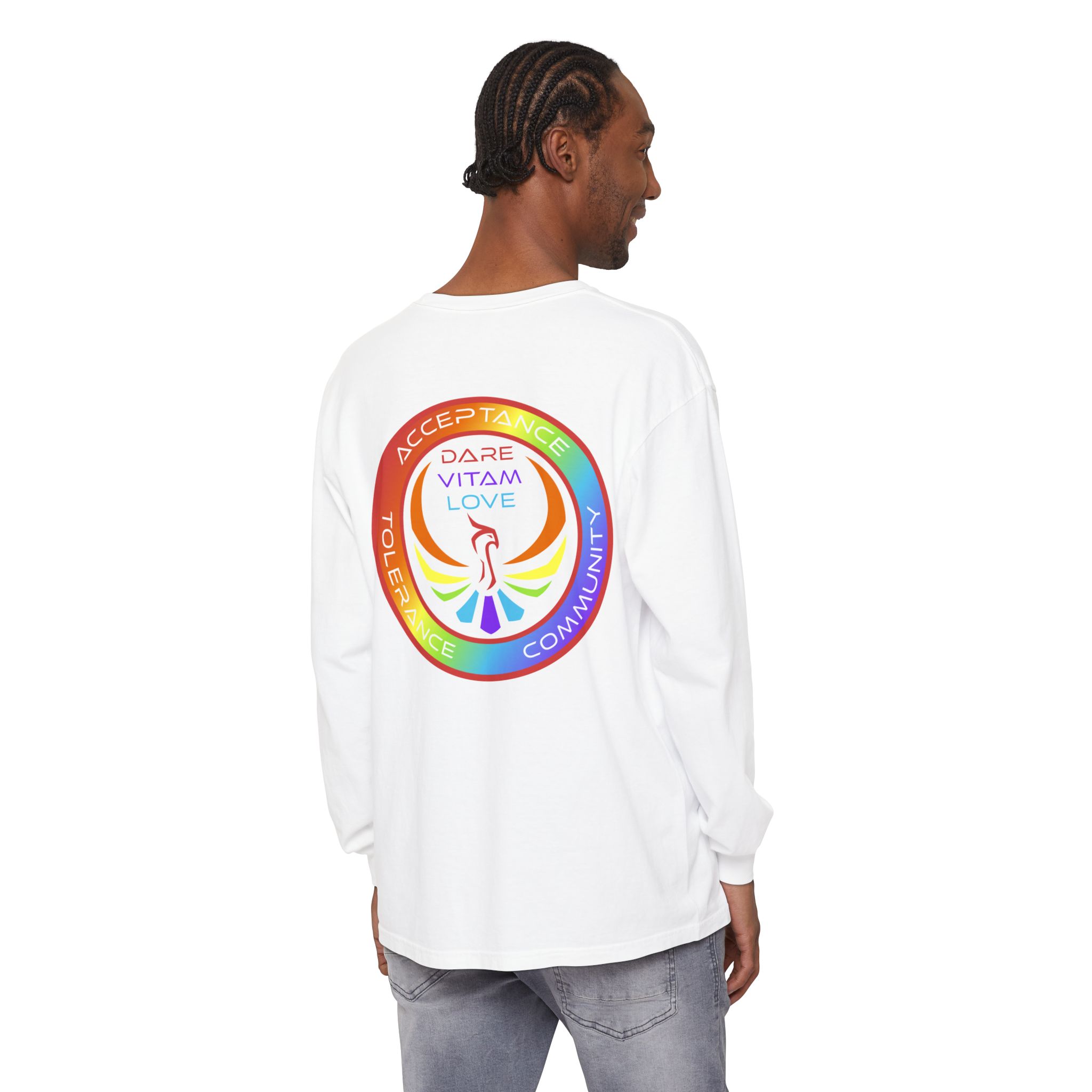 Dare Vitam Love (Acceptance, Tolerance, Community) Long Sleeve Tee - Image 4